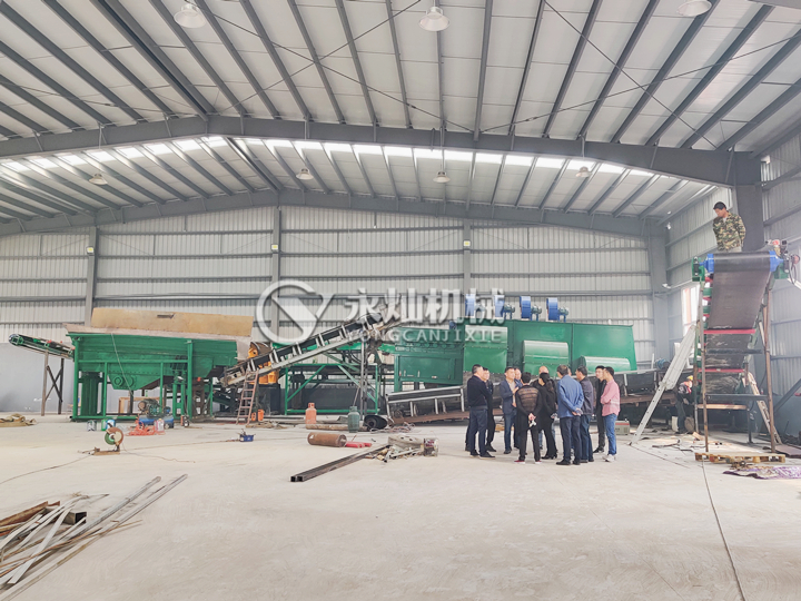 浙江寧波建筑垃圾分揀設備安裝現場